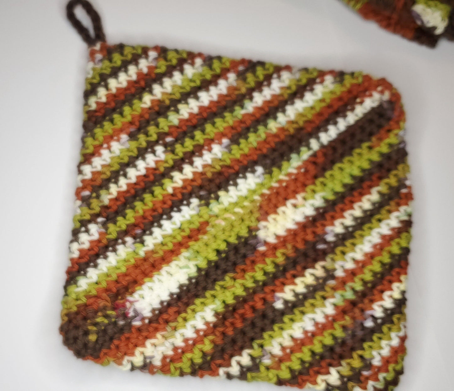 Handmade Crochet Dishcloths, Potholders, and Trivet Set